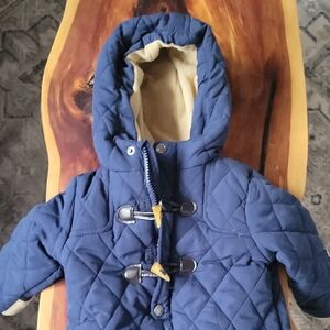 Perry Ellis Navy Blue Quilted Puffer Jacket